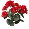 2-Pack: Red Geranium Bush - 7 Silk Blooms, Lifelike Design, Indoor/Outdoor Use, Home & Garden Decor - Spring & Summer Floral Accent, Floral Home by Artificial Flowers